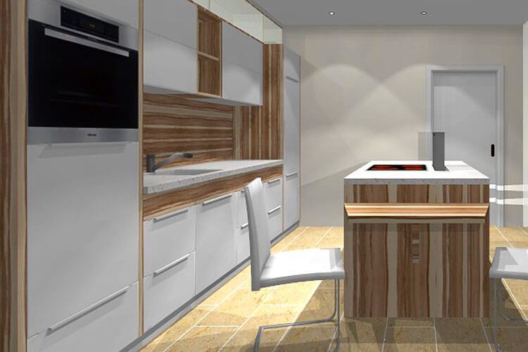Küchen von Schreinerei Binder mit CAD-Planung und 3-D-Darstellung